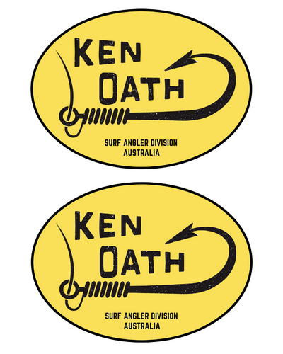 kenoath surf angler ken oath sticker fishing