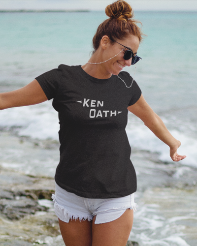lady by the sea in ken oath t-shirt