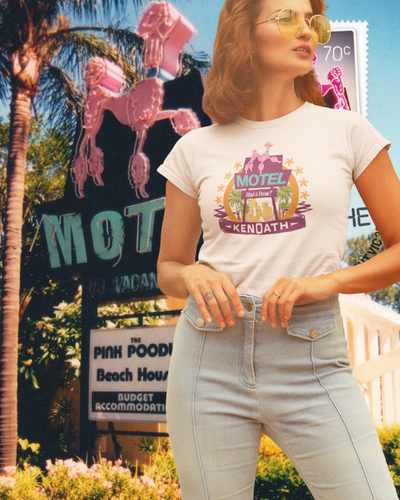 Kenoath Clothing Co The Pink Poodle Motel tee Gold Coast retro vintage 70's 80's