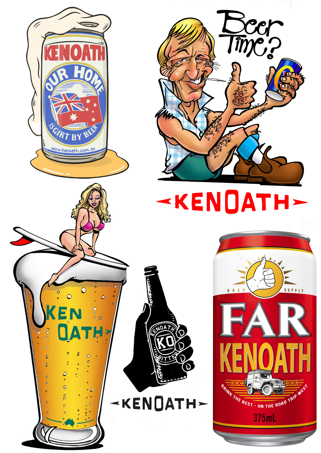 The Kenoath Beer Sticker Pack