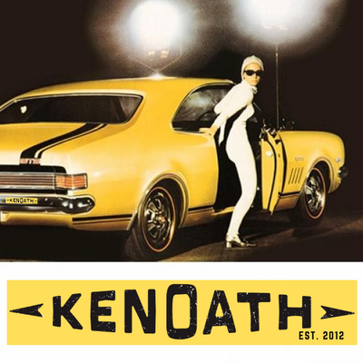 Ken Oath Bumper sticker yellow kenoath